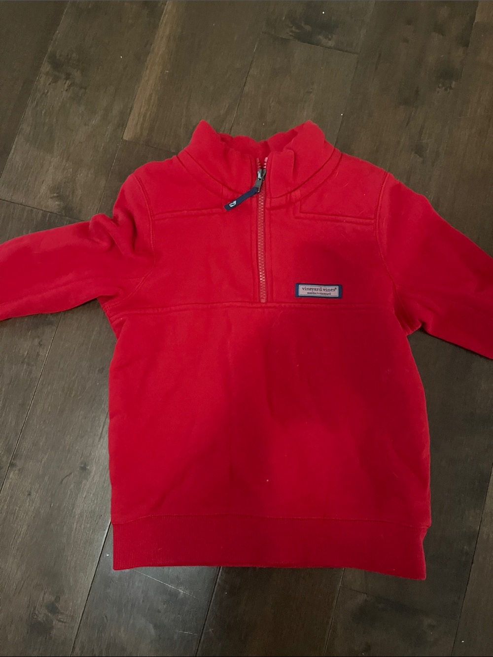Vineyard Vines Kids Red Half-Zip shep Pullover